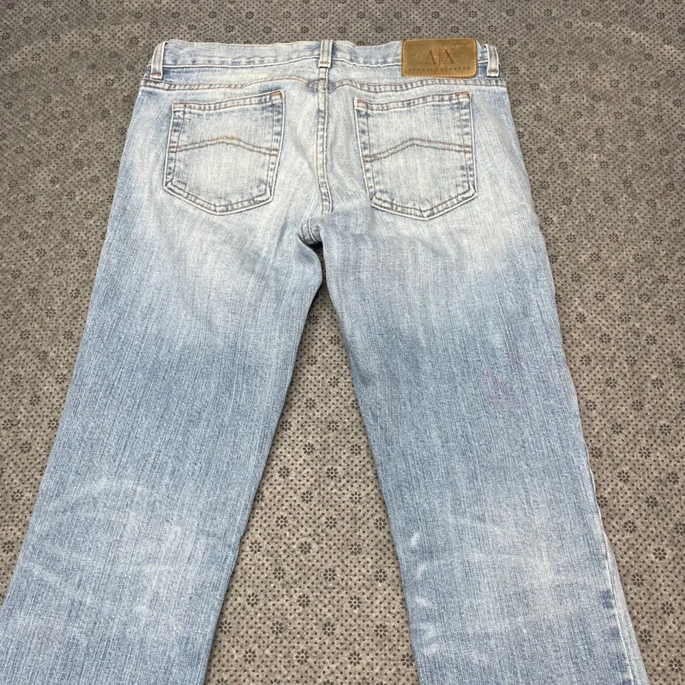 Vintage USA Y2K Armani Exchange Helix Flare Jeans Stone Wash Low Rise 4S W28xL28
